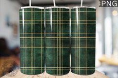 Green Christmas Plaid Tumbler Wrap -High Quality 300 Dpi Product Image 1