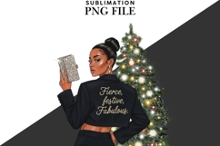 Christmas motivational women png design for T-shirts Product Image 2