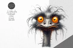 Ostrich clipart, Bird clipart, Funny clipart Product Image 1