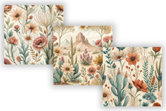 Western Wildflowers Rustic Seamless Pattern, Prairie Floral Product Image 5