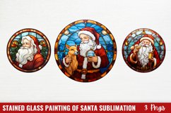 Stained Glass Painting Of Santa Clipart, Product Image 1