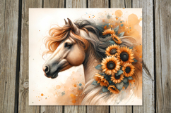 Horses | 4 skinny tumbler Sublimation designs PL Product Image 5