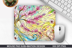Mouse Pad Sublimation, Spring Flowers Mouse Pad PNG Design Product Image 1