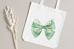 Mint Green Daisy Coquette Bow Clipart Product Image 4