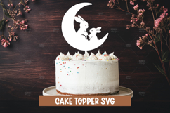 9 Bunny cake topper SVG I Cake topper SVG Product Image 10