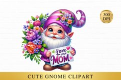 Cute gnome clipart, Gnome Mother&#039;s Day Product Image 1