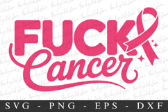 Pink Ribbon Fuck | Breast Cancer SVG | Pink Ribbon Product Image 1