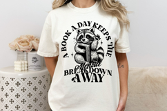 Bookish Raccoon SVG PNG Cute Reader Raccoon Book Lover Product Image 5