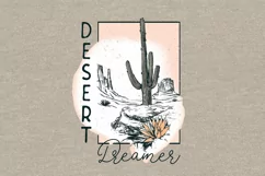Desert Dreamer png, Sublimation, Retro png, Cactus png Product Image 5