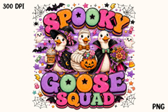 Spooky Goose Squad Cute Halloween Goose PNG Product Image 1