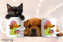 Funny Dachshund Dog PNG Coffee Lover Design Funny Pet Lover Product Image 9