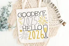 Goodbye 2025 Hello 2026 svg, New years Eve Svg, New Year Svg Product Image 4