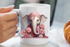 Cute Pink Christmas Animals Clipart Sublimation Product Image 5