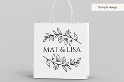 Hand Drawn Wedding Name SVG With Leaf Branch Details Product Image 5