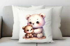 Cute Bears Watercolor Teddy bear clipart, Valentine's Day Product Image 5