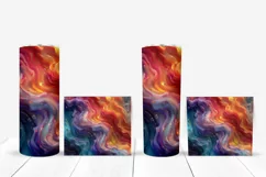 Liquid Waves Tumbler Sublimation, Colorful Tumbler Wrap Product Image 5