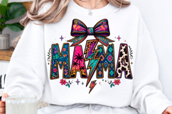 Mama Bow Checkered Retro T-Shirt Png Product Image 1