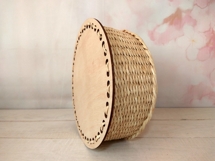 Round basket base 65 cm. 25 inch digital file, laser cut bot Product Image 4