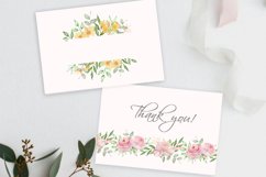 Watercolor Boho roses frame clipart Product Image 5