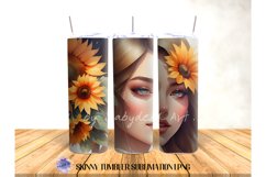 Girl and Woman Sunflower 20 OZ Tumbler Sublimation Design Product Image 5