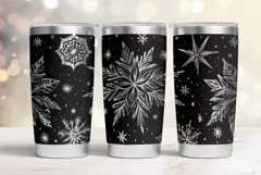 20oz Tumbler laser svg wrap| Christmas Snowflake pattern Product Image 4