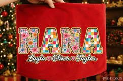 Glitter Nana Gigi Mimi Floral PNG Bundle nana png, gigi png Product Image 5