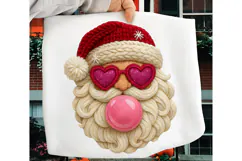 Yarn Santa Png Crochet Yarn Christmas, Pink Santa Png, Santa Product Image 1