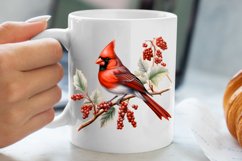 Christmas Cardinal Watercolor Clipart, Christmas Cardinal Product Image 5