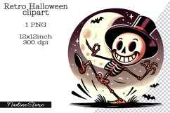 Retro Halloween characters clipart, Sublimation PNG. Product Image 1
