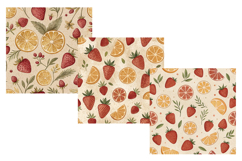Strawberry Lemon Shabby Digital Paper, Seamless Pattern Product Image 5