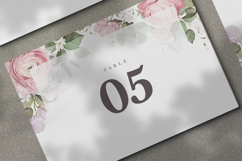 beautiful wedding card invitation set with roses flower Product Image 5