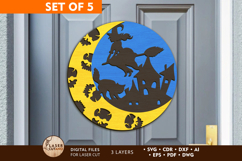 Halloween Door Hangers Laser Cut Templates Bundle Product Image 7