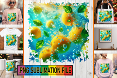 VIBRANT TSHIRT Designs PNG, 3D Fruits Product Image 1