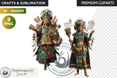 Aztec Deities Pantheon Cliparts | Ancient Mythology gods PNG Product Image 1