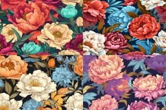 Boho Peony Seamless Patterns - 300DPI Product Image 5