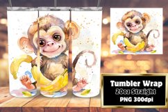 Whimsical Animal Watercolor Tumbler Wrap - 20oz Product Image 1