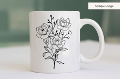 Hand Drawn Peonies Floral Bouquet SVG Product Image 5