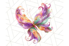 Colorful Butterfly Clipart PNG Clipart, Rainbow Butterfly Product Image 5