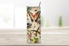3D Butterfly Bloom Tumbler Wrap, Seamless Butterfly png Product Image 2