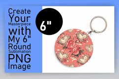 Cute Circle PNG Keychain Design , Heart Product Image 1