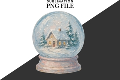 Oil painted snow globe png design for T-shirts Product Image 2