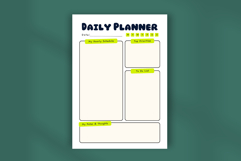 Cute Daily Planner Canva Template | Printable Daily Schedule Product Image 4