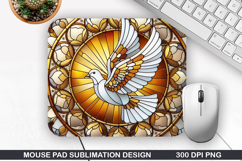 Dove Mouse Pad Sublimation, Jesus Mouse Pad PNG Design Product Image 1