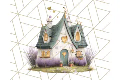 Whimsical Cottagecore Cottage PNG Clipart, Fairy House Png Product Image 5