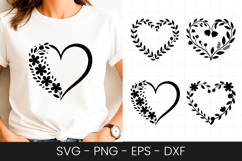 Cute Heart Outline Love Design SVG PNG Product Image 1