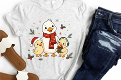 Cute Christmas Duck PNG Clipart,Family Ducklings Sublimation Product Image 4