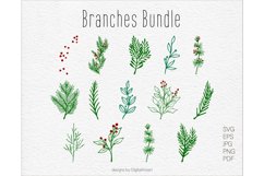 Winter svg bundle Branches svg Floral bundle Leaves set Product Image 1