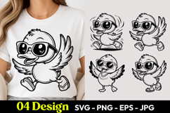 Cute Flying Chick SVG PNG Product Image 1