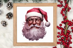 Vintage Black Pink Santa Claus Sublimation Clipart Product Image 4