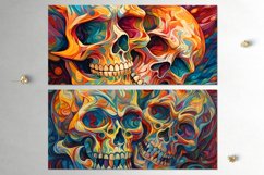 Halloween paint Skull | Sublimation Mug design bundle, JPG Product Image 5
